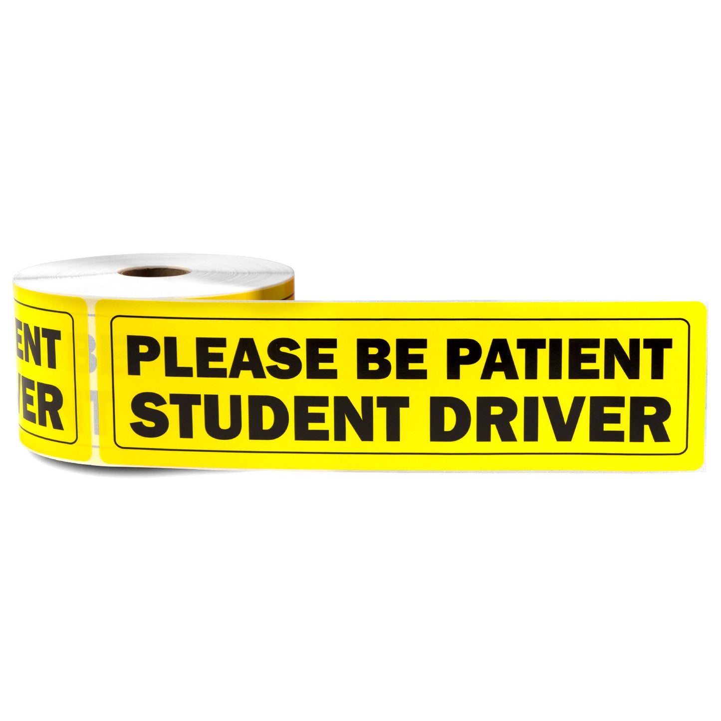 9 x 2.5 inch | Caution & Warning: Please be Patient, Student Driver Stickers