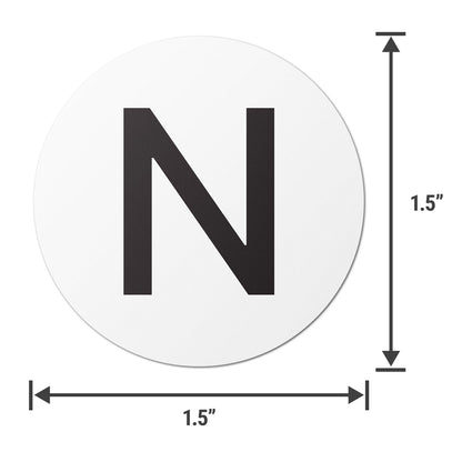 1.5 inch | Inventory: Capital Letter N Labels