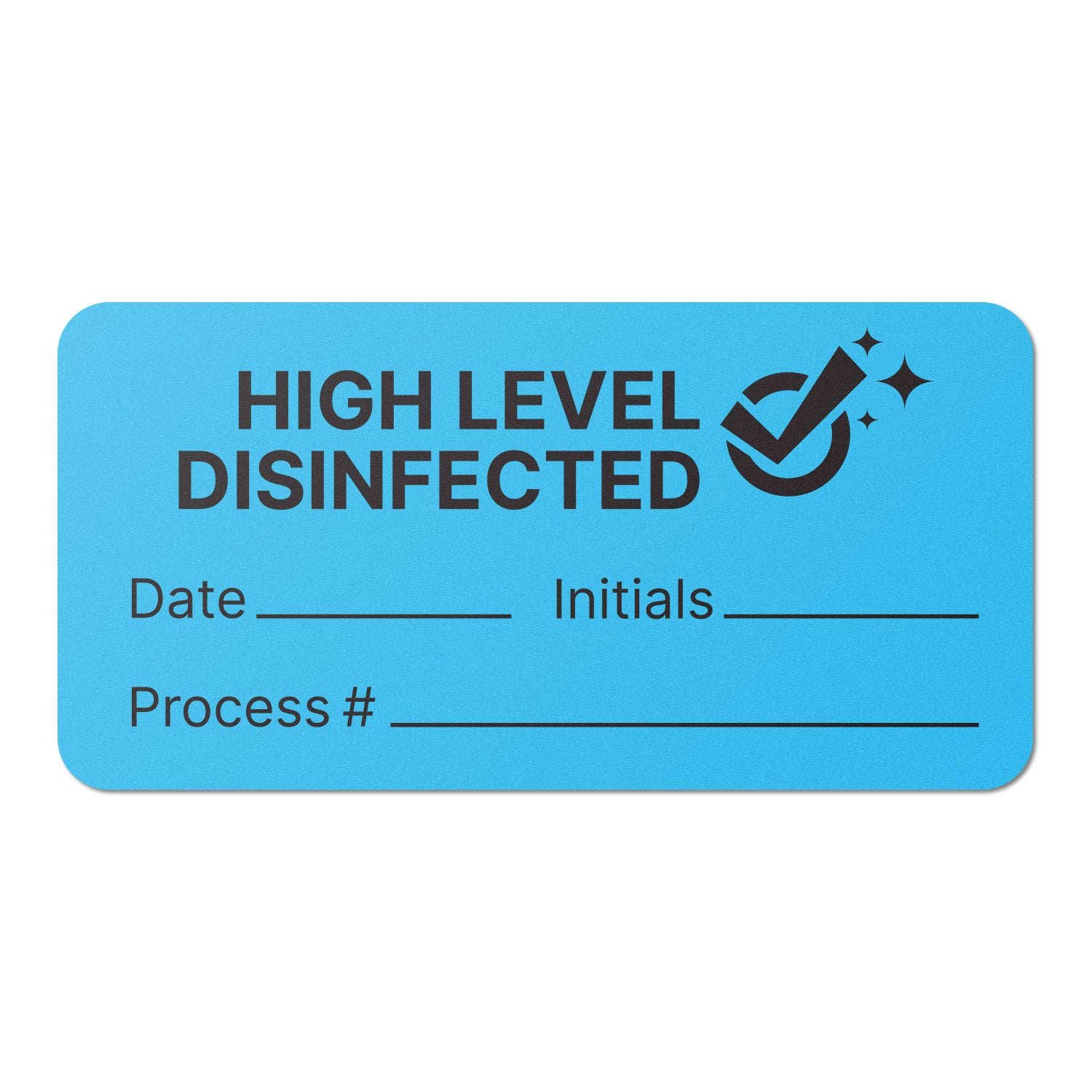 Non Infectious Sticker 1.5 x 0.75 inch | Sanitized / High Level Disinfected Stickers ...