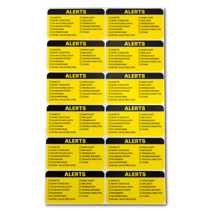 3.25 x 1.75 inch | Medical Alter Checklist Stickers for Patient File Folders