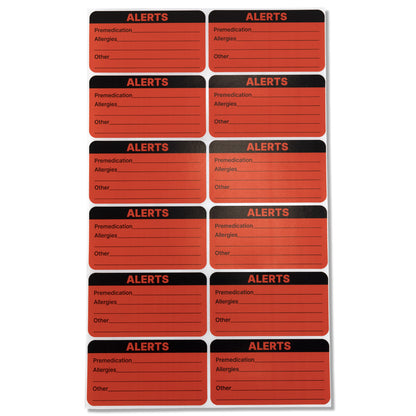 3.25 x 1.75 inch | Medical Alert Checklist Stickers for Patient File Folders