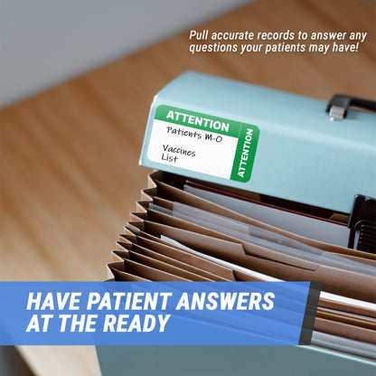 3.25 x 1.75 inch | Medical Alert Checklist Stickers for Patient File Folders