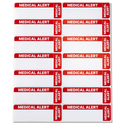 3 x 1 inch | Medical Alert Checklist Stickers for Patient File Folders