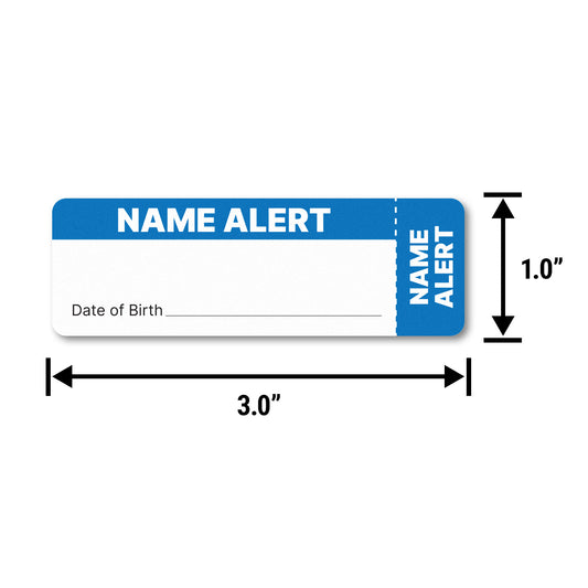 3 x 1 inch | Medical Alert Checklist Stickers for Patient File Folders
