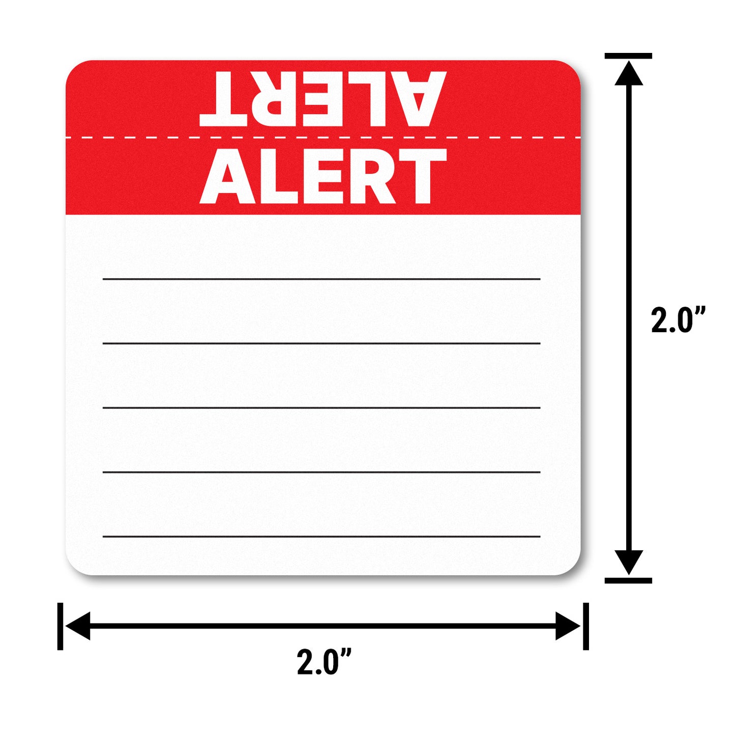 2 x 2 inch | Medical Alert Stickers for Patient File Folders