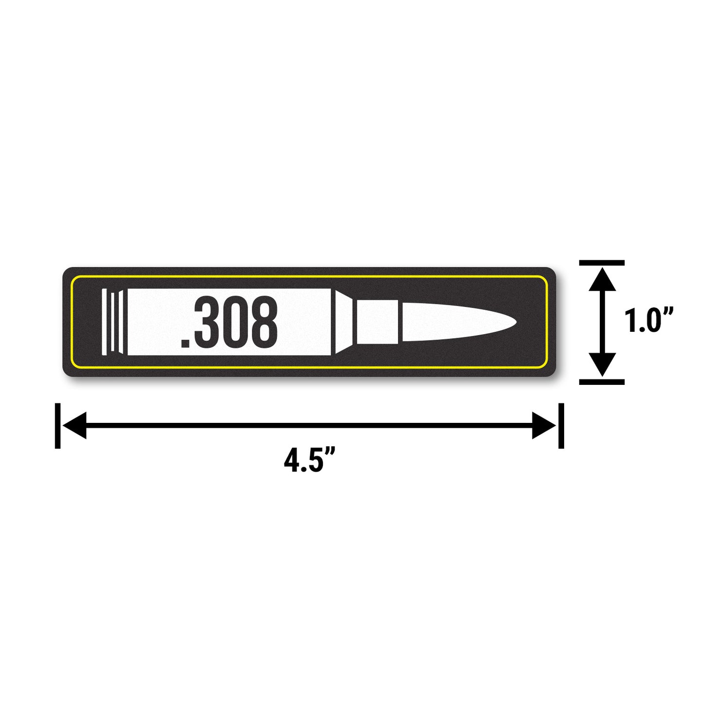 4.5 x 1 inch | 0.308mm Ammunition Stickers