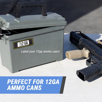 3 x 1 inch | 12 Gauge Ammunition Stickers