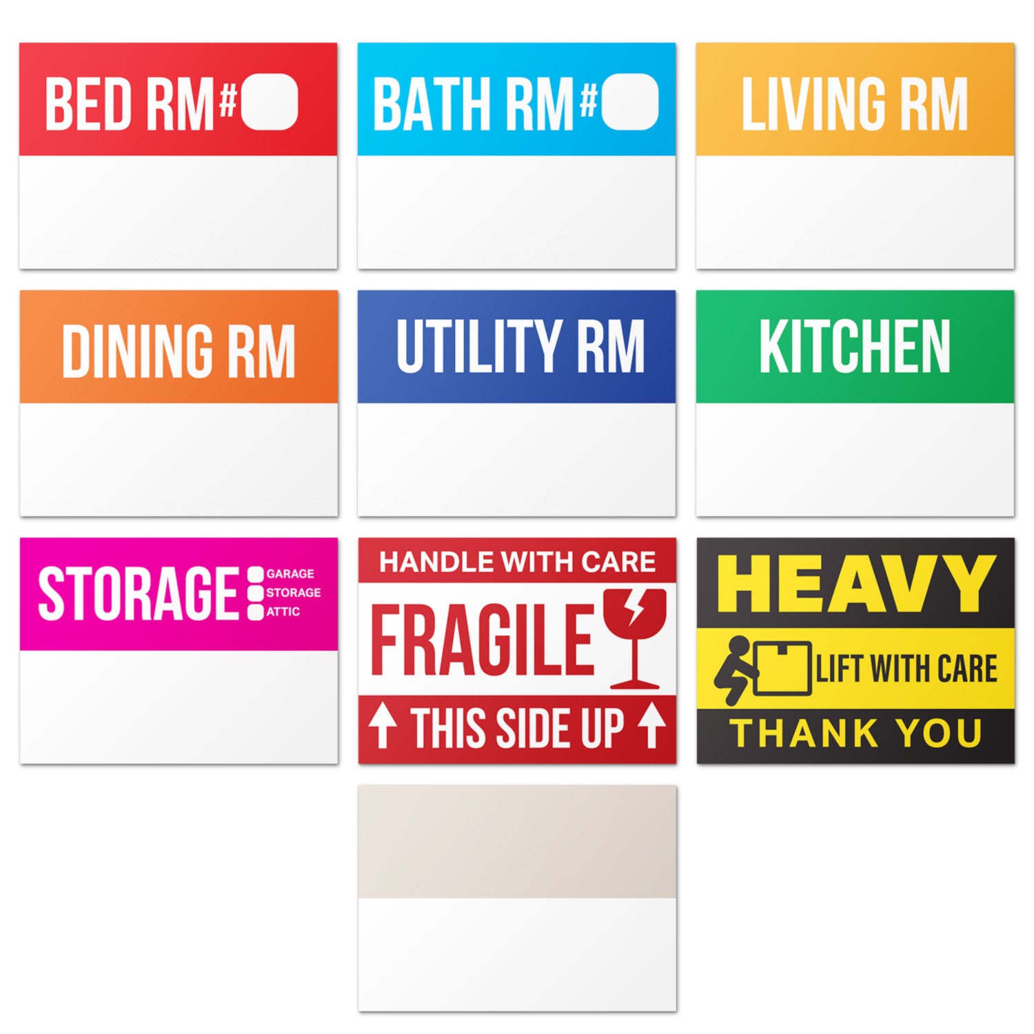 Amazon Packing Labels 3 x 2 inch | Moving & Packing: Moving Labels for 1 -2 Bedrooms (10 Des ...