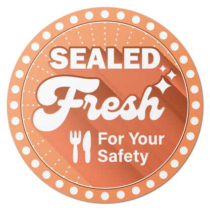 1.5 inch | Food Labeling: Sealed Fresh for your Safety Labels