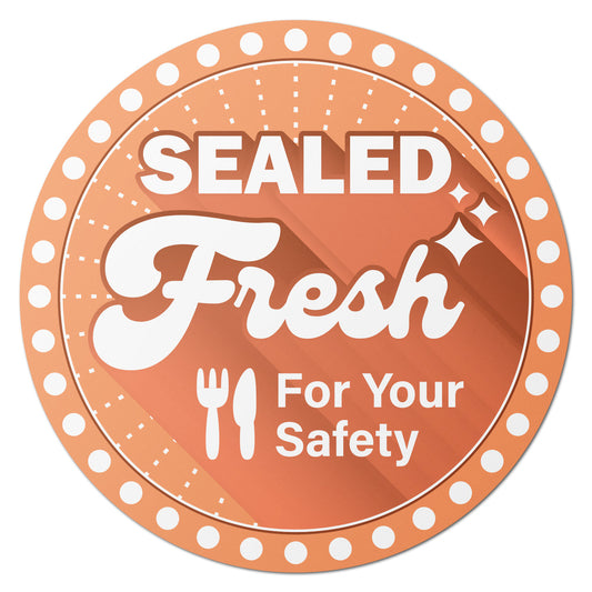 1.5 inch | Food Labeling: Sealed Fresh for your Safety Labels