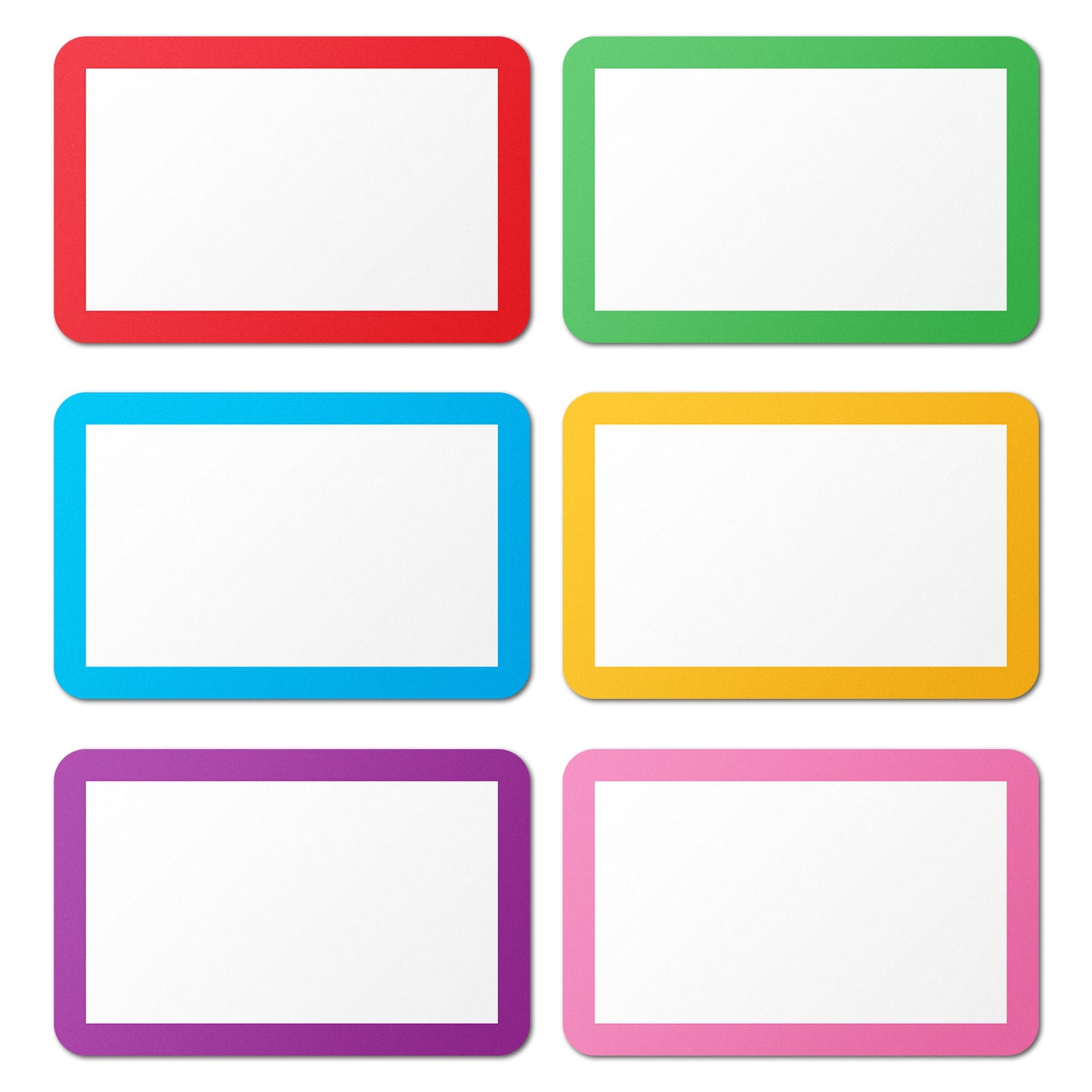 3.5 x 2.25 inch | Name Tags: Solid Border Write-in Name Tags (6-Colors)