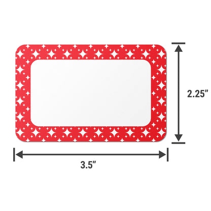 3.5 x 2.25 inch | Name Tags: Stars Border Write-in Name Tags (6-Colors)
