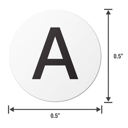 0.5 inch | Inventory: Capital Letter A Labels
