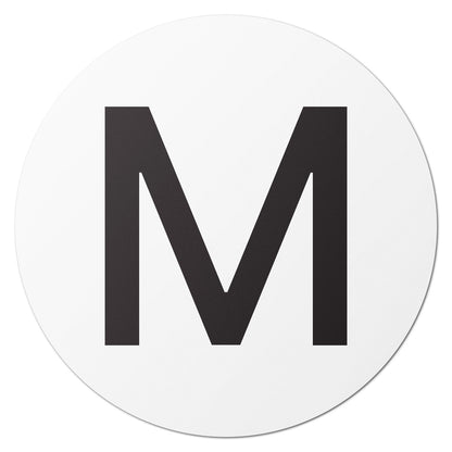 0.5 inch | Inventory: Capital Letter M Labels