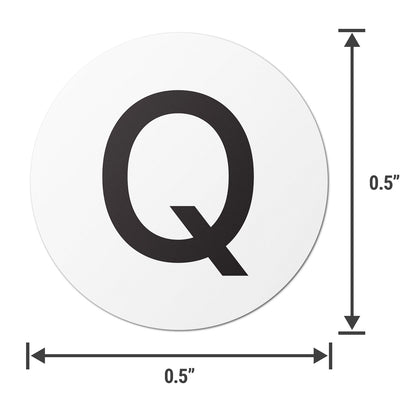 0.5 inch | Inventory: Capital Letter Q Labels