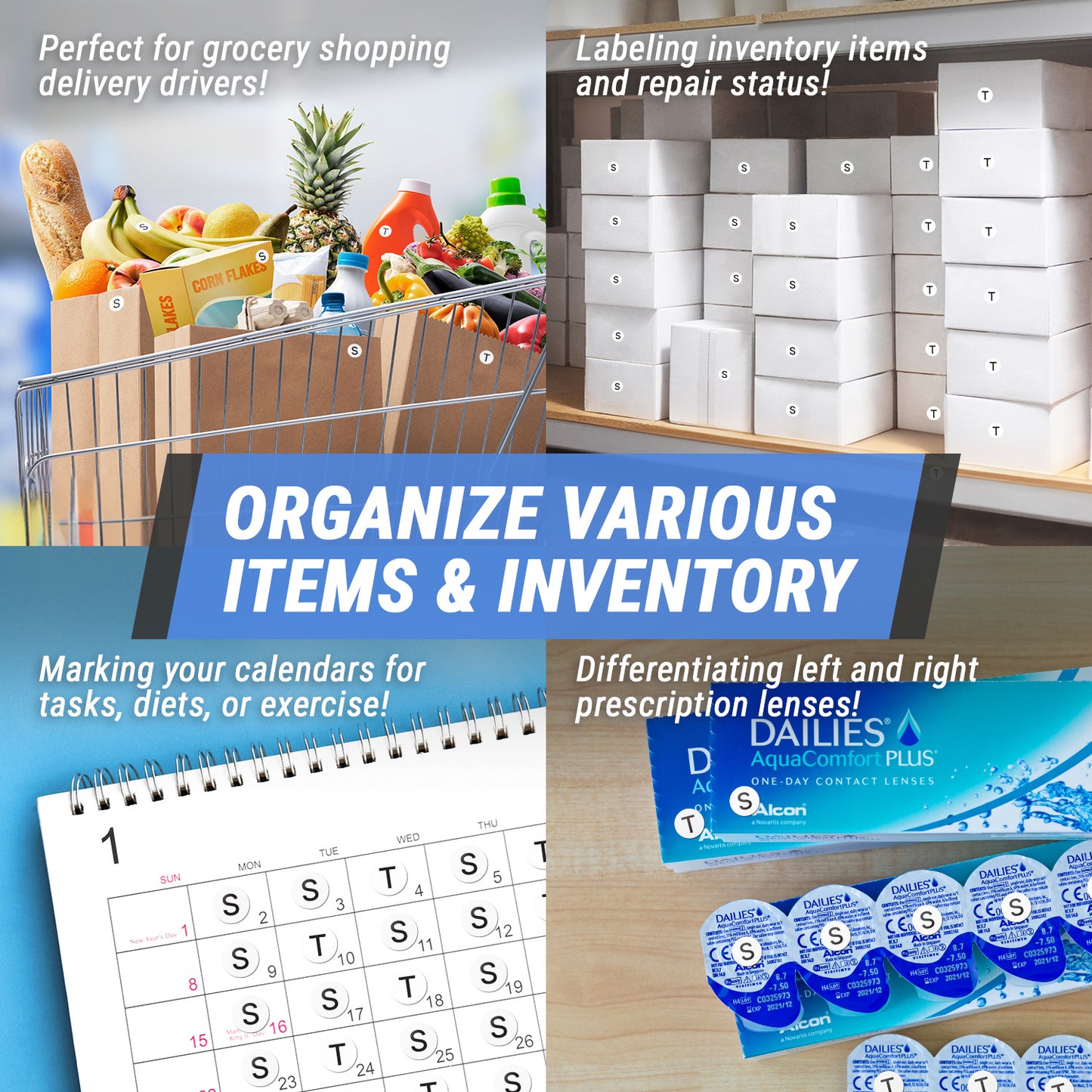 0.5 inch | Inventory: Capital Letter S Labels