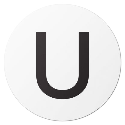 0.5 inch | Inventory: Capital Letter U Labels