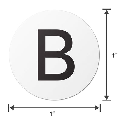 1 inch | Inventory: Capital Letter B Labels