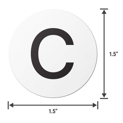 1.5 inch | Inventory: Capital Letter C Labels