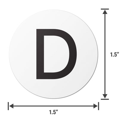 1.5 inch | Inventory: Capital Letter D Labels