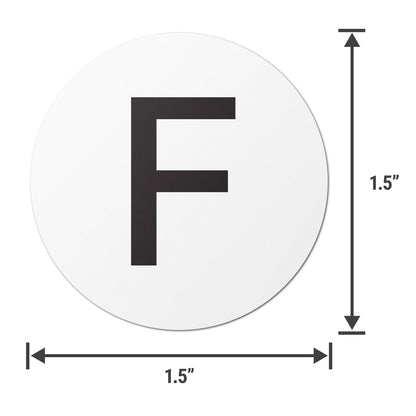 1.5 inch | Inventory: Capital Letter F Labels