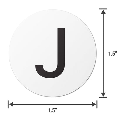 1.5 inch | Inventory: Capital Letter J Labels
