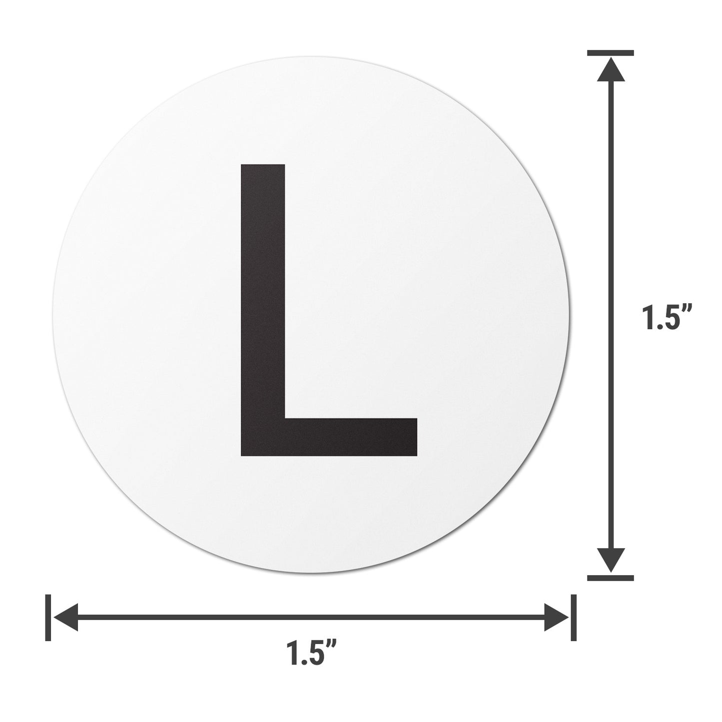 1.5 inch | Inventory: Capital Letter L Labels