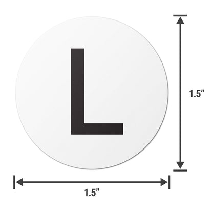 1.5 inch | Inventory: Capital Letter L Labels