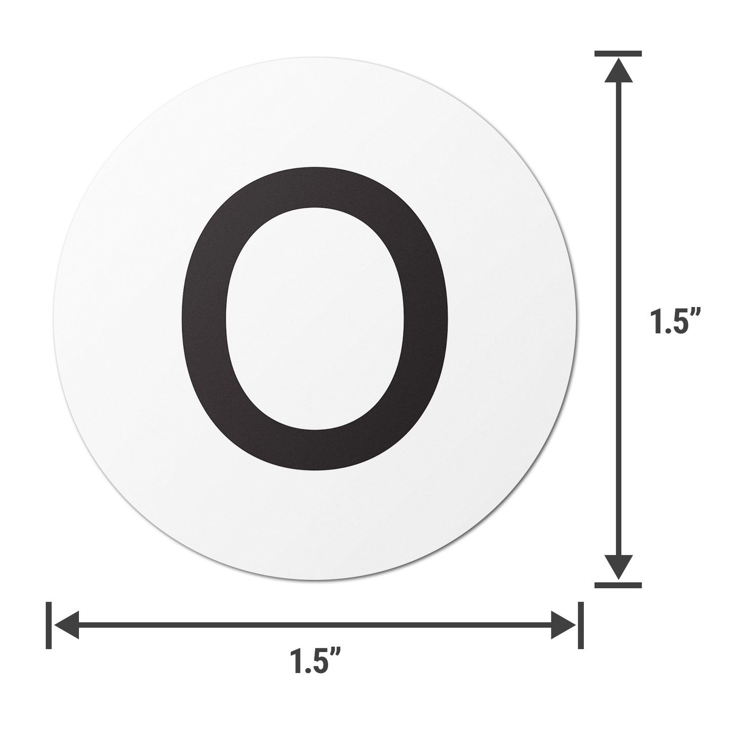 1.5 inch | Inventory: Capital Letter O Labels