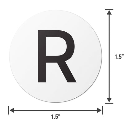1.5 inch | Inventory: Capital Letter R Labels