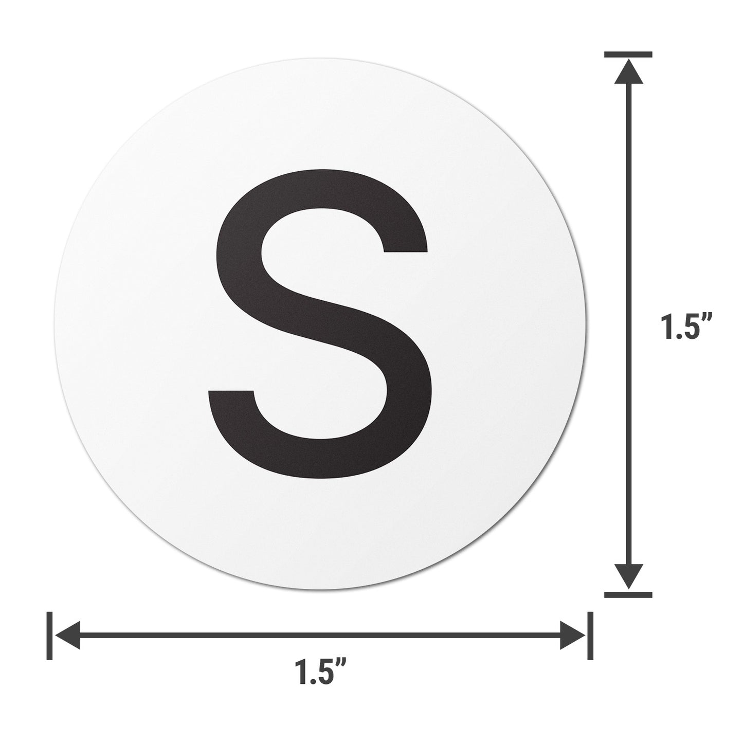 1.5 inch | Inventory: Capital Letter S Labels