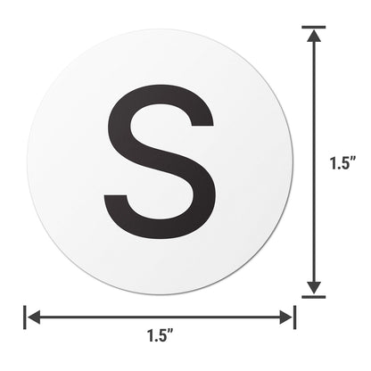 1.5 inch | Inventory: Capital Letter S Labels