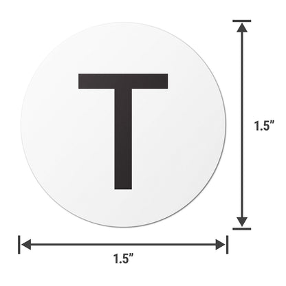 1.5 inch | Inventory: Capital Letter T Labels
