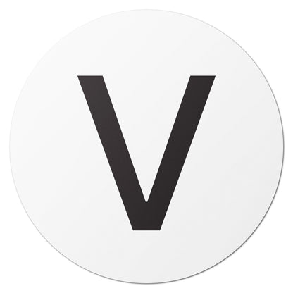 1.5 inch | Inventory: Capital Letter V Labels