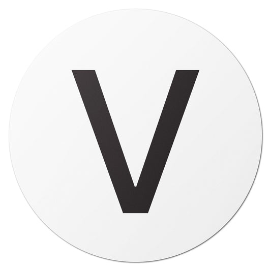 1.5 inch | Inventory: Capital Letter V Labels