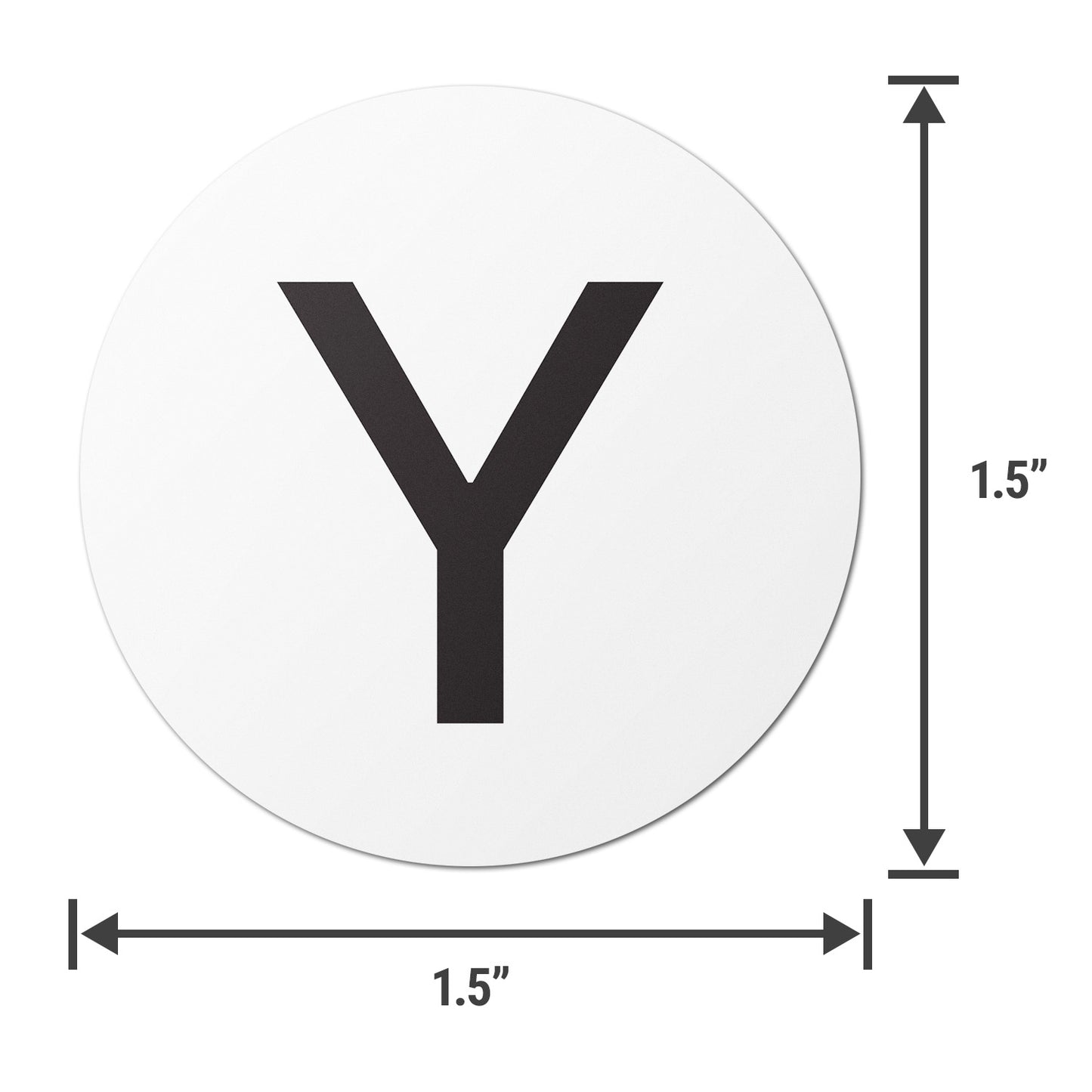 1.5 inch | Inventory: Capital Letter Y Labels