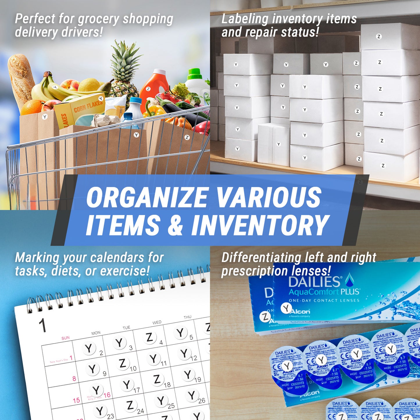 1.5 inch | Inventory: Capital Letter Y Labels