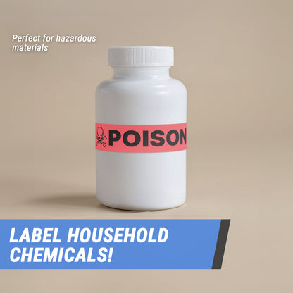 Poison Help Label 1.625 x 0.375 inch | Medical & Medications: Poison Labels ...