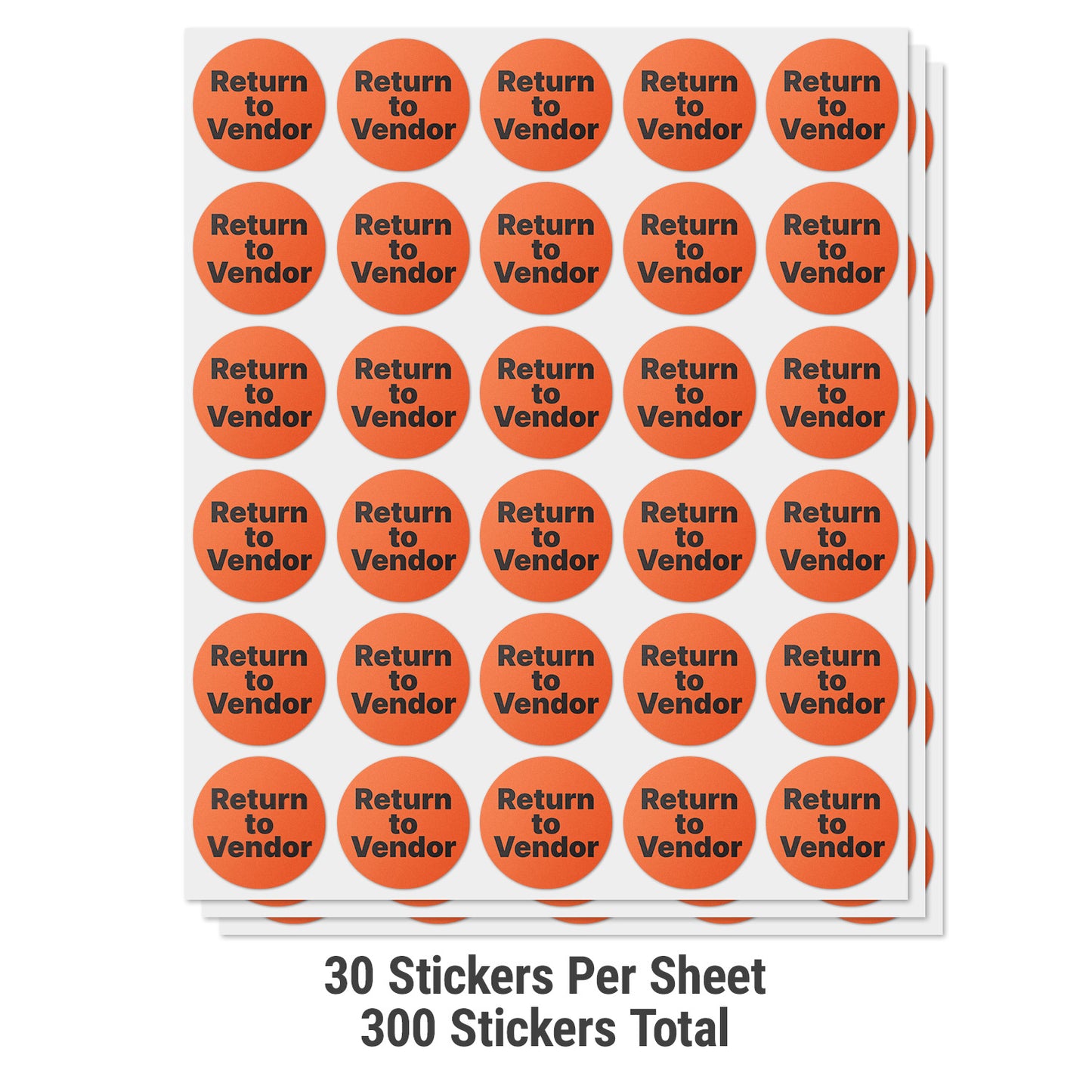 1.5 inch | Quality Control: Return to Vendor Labels
