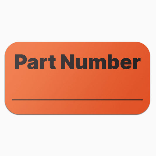 2 x 1 inch | Inventory: Part Number Labels
