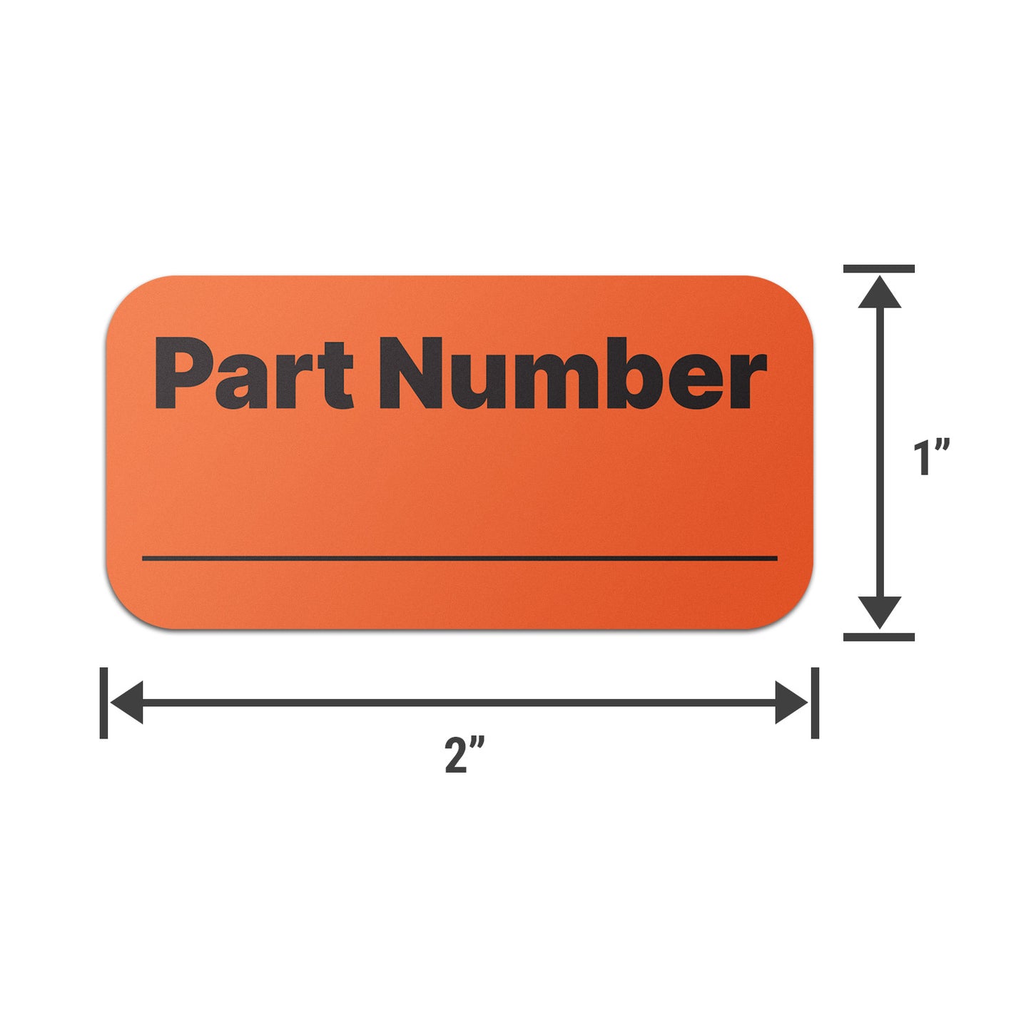 2 x 1 inch | Inventory: Part Number Labels