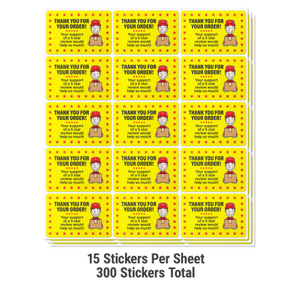 3 x 2 inch | Retail & Sales: Thank you for your Order Labels