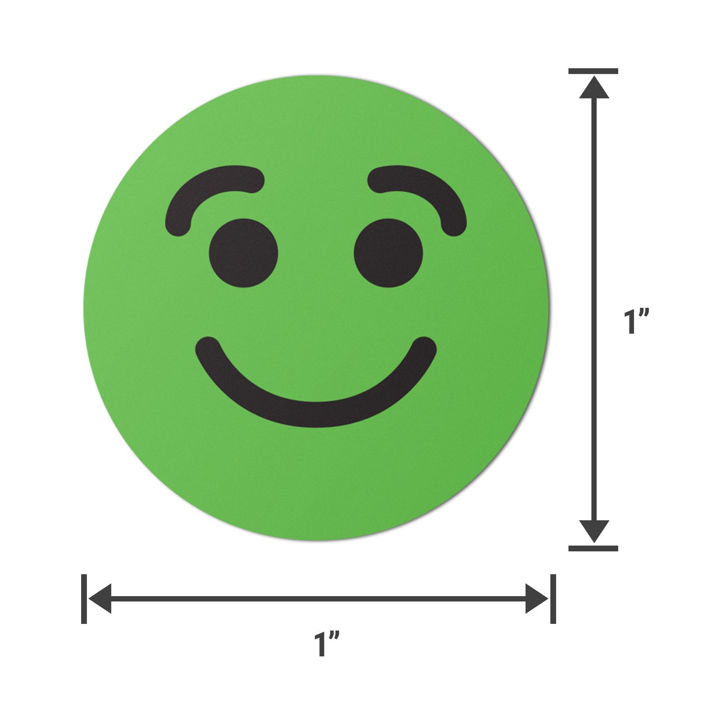 1 inch |  Happy Face, Neutral Face and Sad Face Label Emojis
