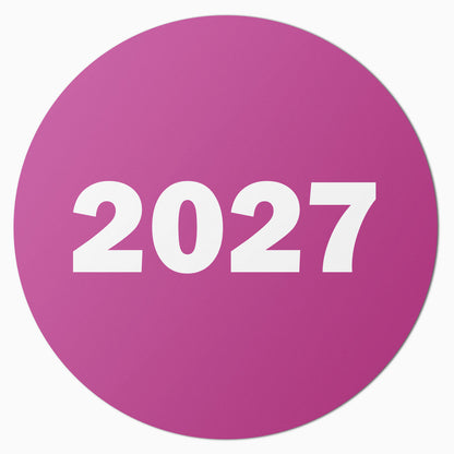 0.75 inch |  Inventory: Color-Coded Year 2027 Stickers