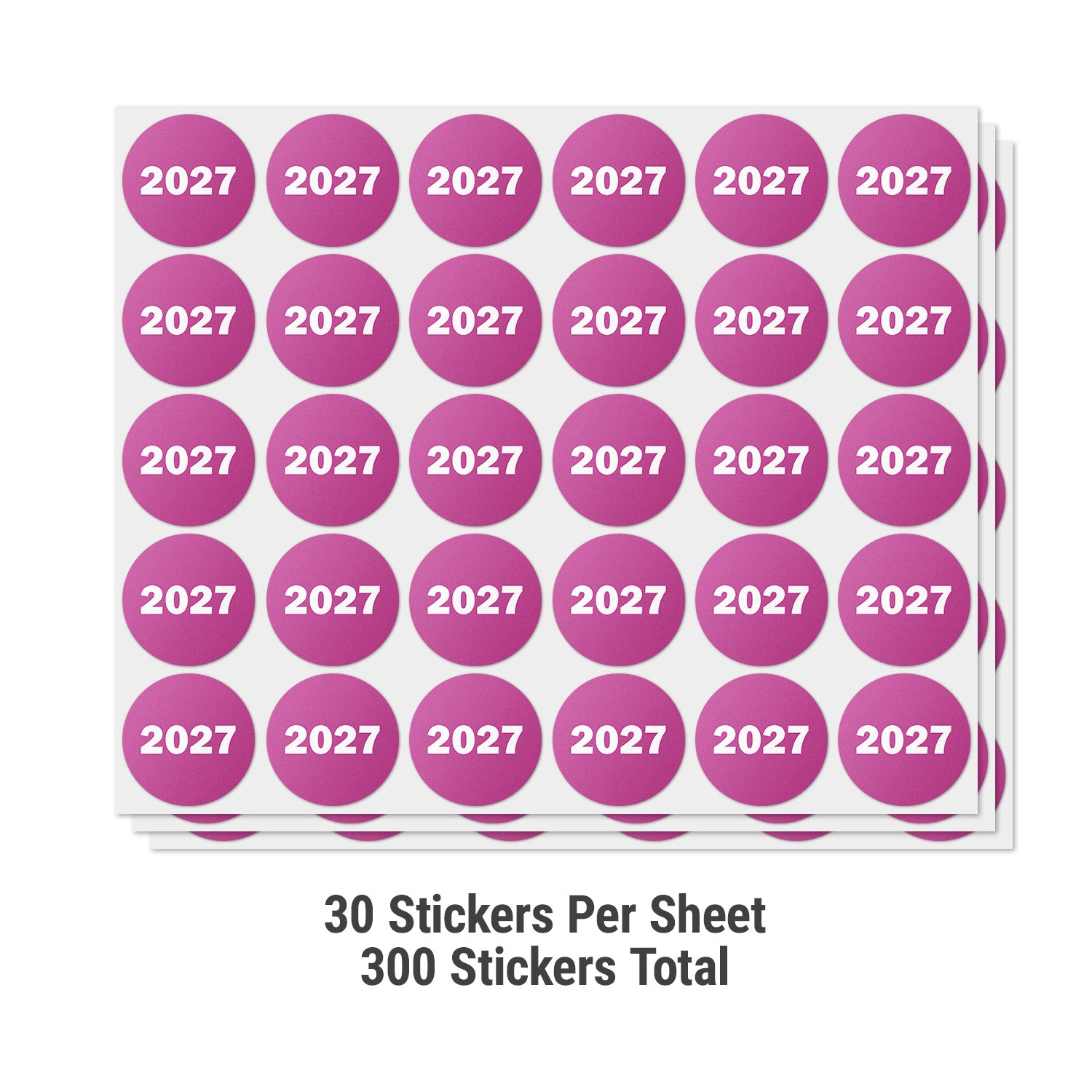 0.75 inch | Inventory: Color-Coded Year 2027 Stickers – OfficeSmartLabels