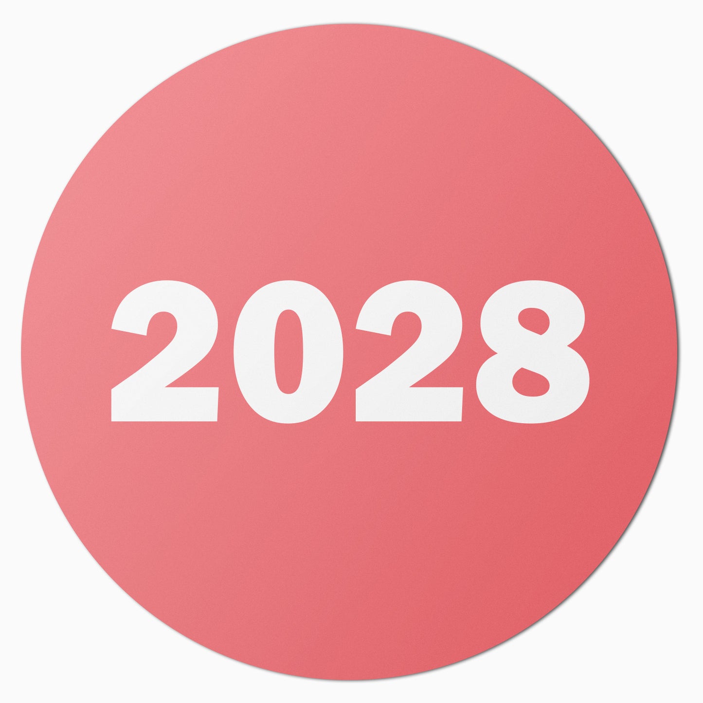 0.75 inch |  Inventory: Color-Coded Year 2028 Stickers