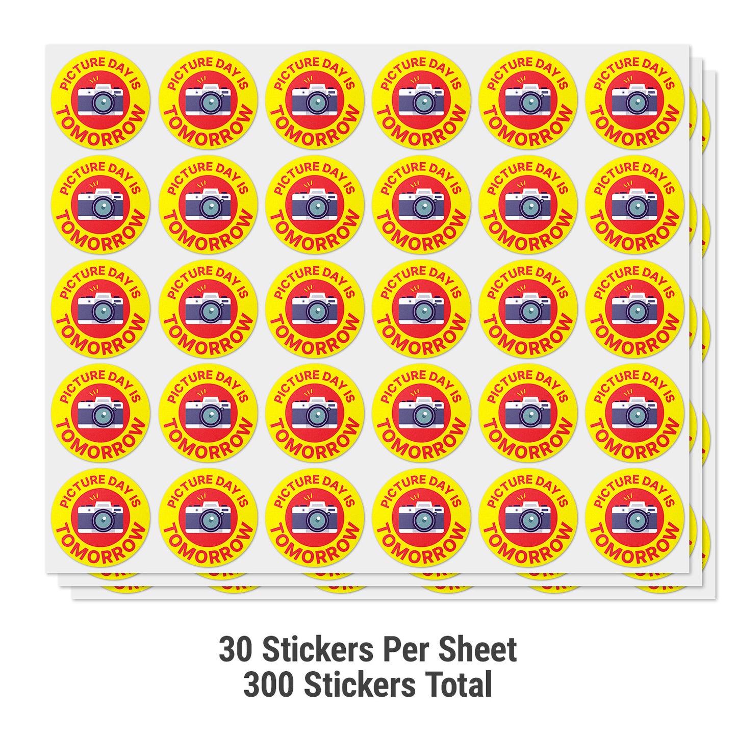 2 inch |  Picture Day is Tomorrow Labels