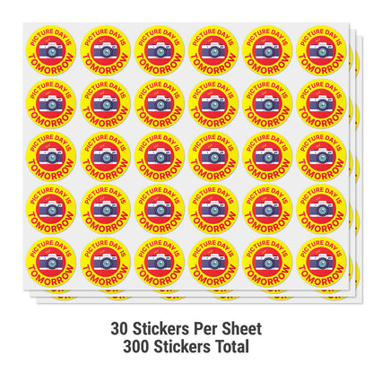 2 inch |  Picture Day is Tomorrow Labels