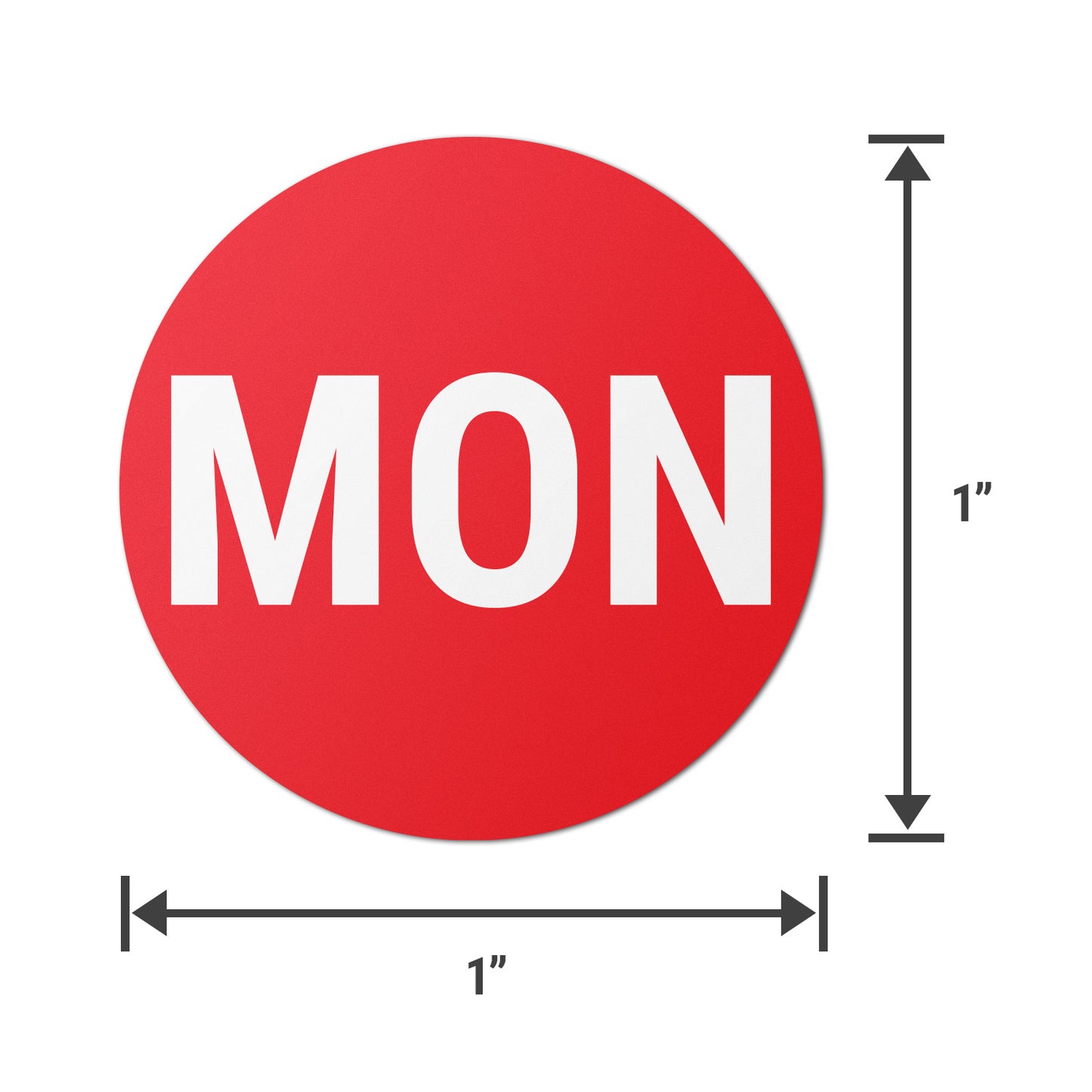 1 inch |  Color-Coded Monday to Sunday Labels