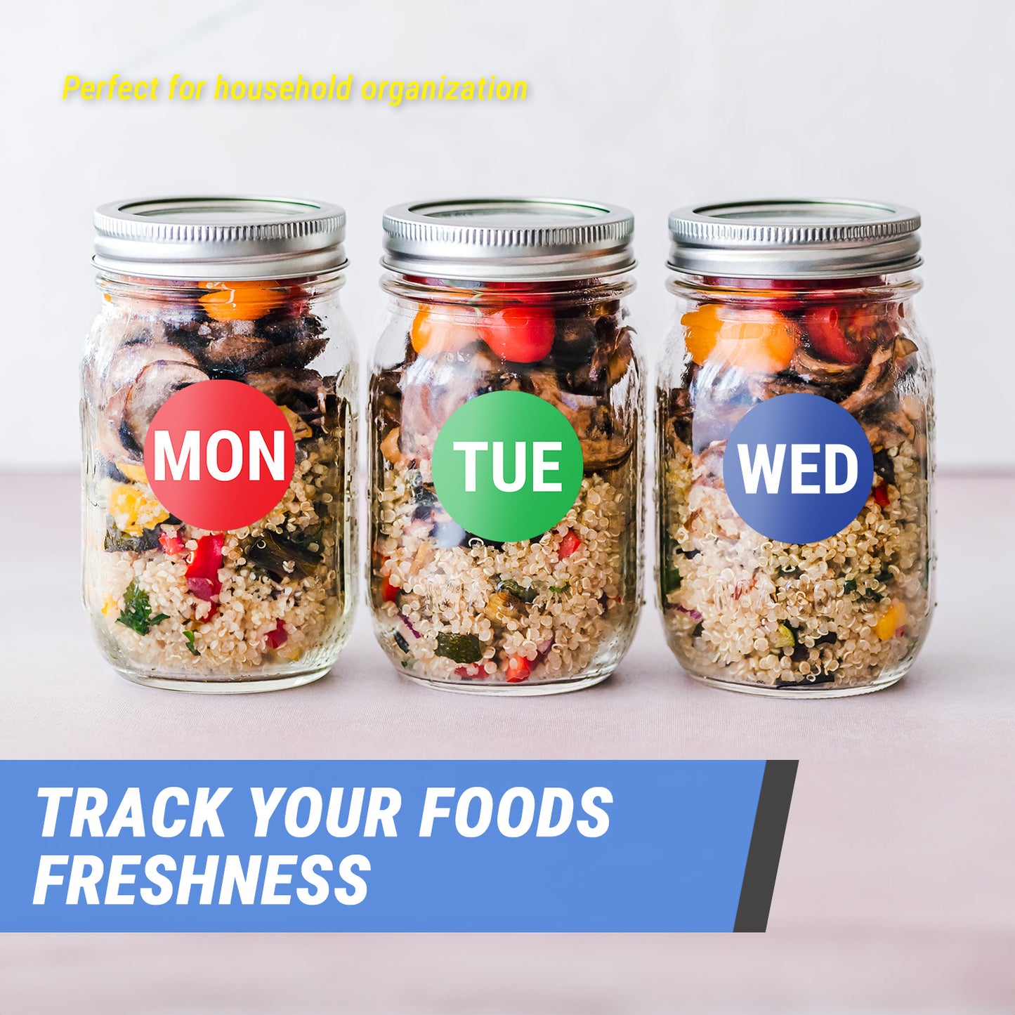 1 inch |  Color-Coded Monday to Sunday Labels